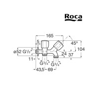 MEDIDAS GRIFO LAVADERO-LAVADORA BRAVA ROCA